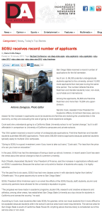 SDSU receives record number of applicants