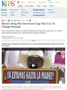 Mexico Drug War Survivors Urge The U.S. To Change Strategy Mexico Drug War Survivors Urge The U.S. To Change Strategy