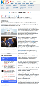 Unopposed Candidate A Rarity In District 5 Unopposed Candidate A Rarity In District 5