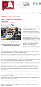 Aztecs support ENS professor Aztecs support ENS professor