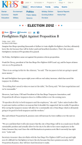 Firefighters Fight Against Proposition B Firefighters Fight Against Proposition B