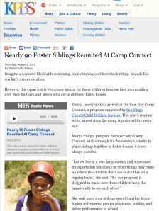 Nearly 90 Foster Siblings Reunited At Camp Connect Nearly 90 Foster Siblings Reunited At Camp Connect