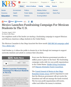 Mexico Launches Fundraising Campaign For Mexican Students In The U.S. Mexico Launches Fundraising Campaign For Mexican Students In The U.S.