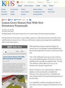 Lemon Grove Honors Past With New Downtown Promenade Lemon Grove Honors Past With New Downtown Promenade