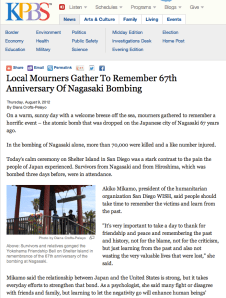 Local Mourners Gather To Remember 67th Anniversary Of Nagasaki Bombing Local Mourners Gather To Remember 67th Anniversary Of Nagasaki Bombing