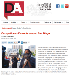Occupation shifts roots around San Diego Occupation shifts roots around San Diego