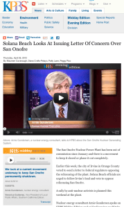 Solana Beach Looks At Issuing Letter Of Concern Over San Onofre